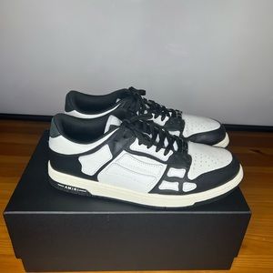 Amiri Skel Bicolor Leather Low-Top Sneakers